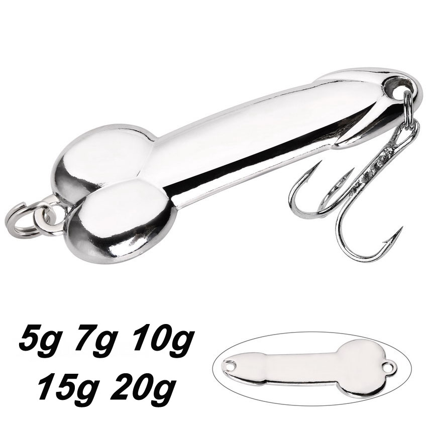 Fishing Lure Spoon - 금속 숟가락 페니스 모양 낚시 미끼