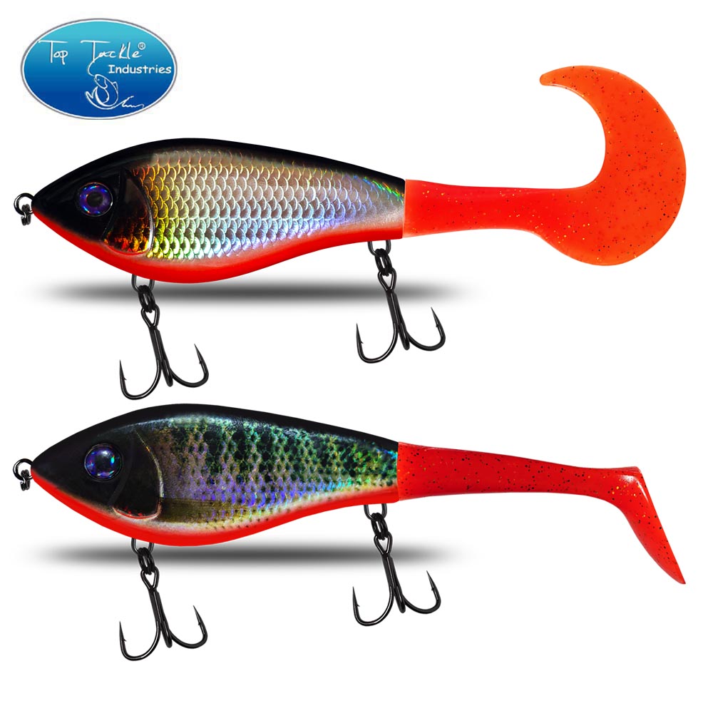 Fishing Lure Jerkbait - 부드러운 꼬리가있는 느린 싱킹 저크 미끼