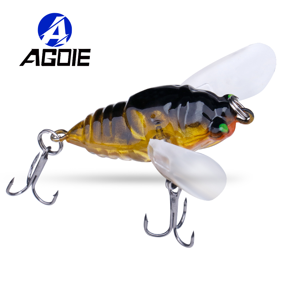 Fishing Lure Popper - Agoie 날개 달린 탑워터 포퍼 미끼,