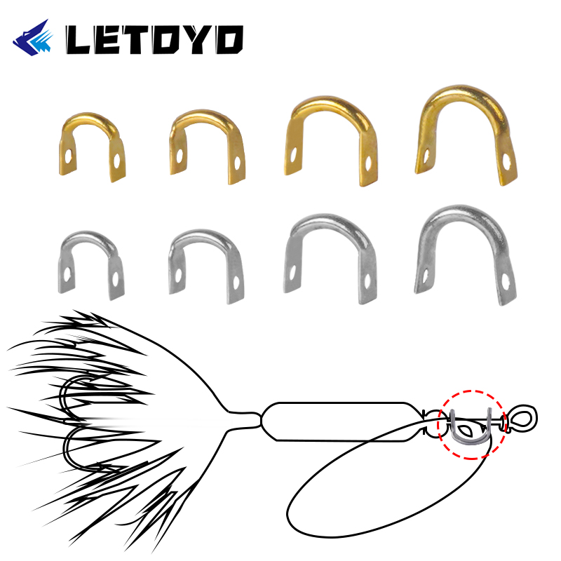 Fishing Lure Making Kit - LETOYO 100pcs 접힌 Clevises 숟가락 낚시