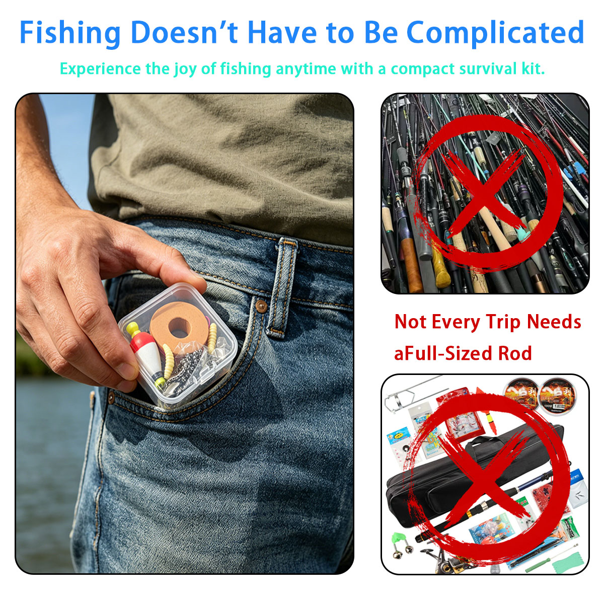 Fishing Lure Making Kit - 휴대용 비상 낚시 장비 세트, 휴대용