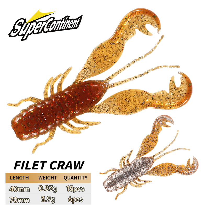 Fishing Lure Soft Plastic - 2023 슈퍼 대륙 필렛 크로우 미끼
