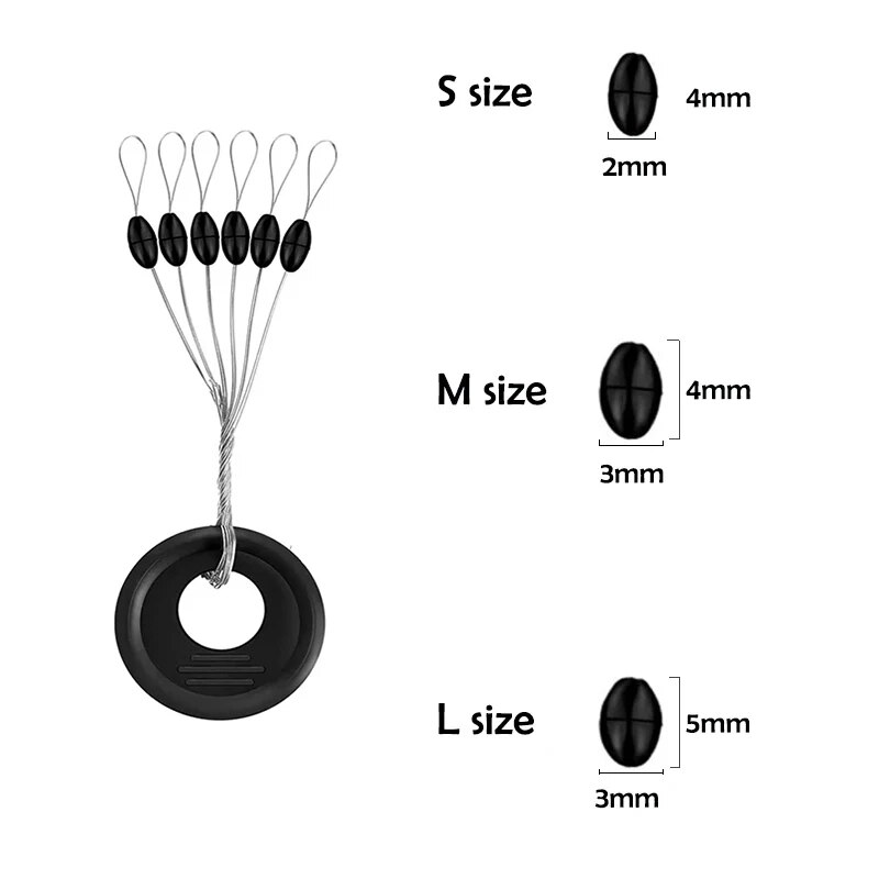 600Pcs 100 그룹 세트 고무 공간 콩 타원형 스 - Fishing Lure Spinner 리뷰 및 가격