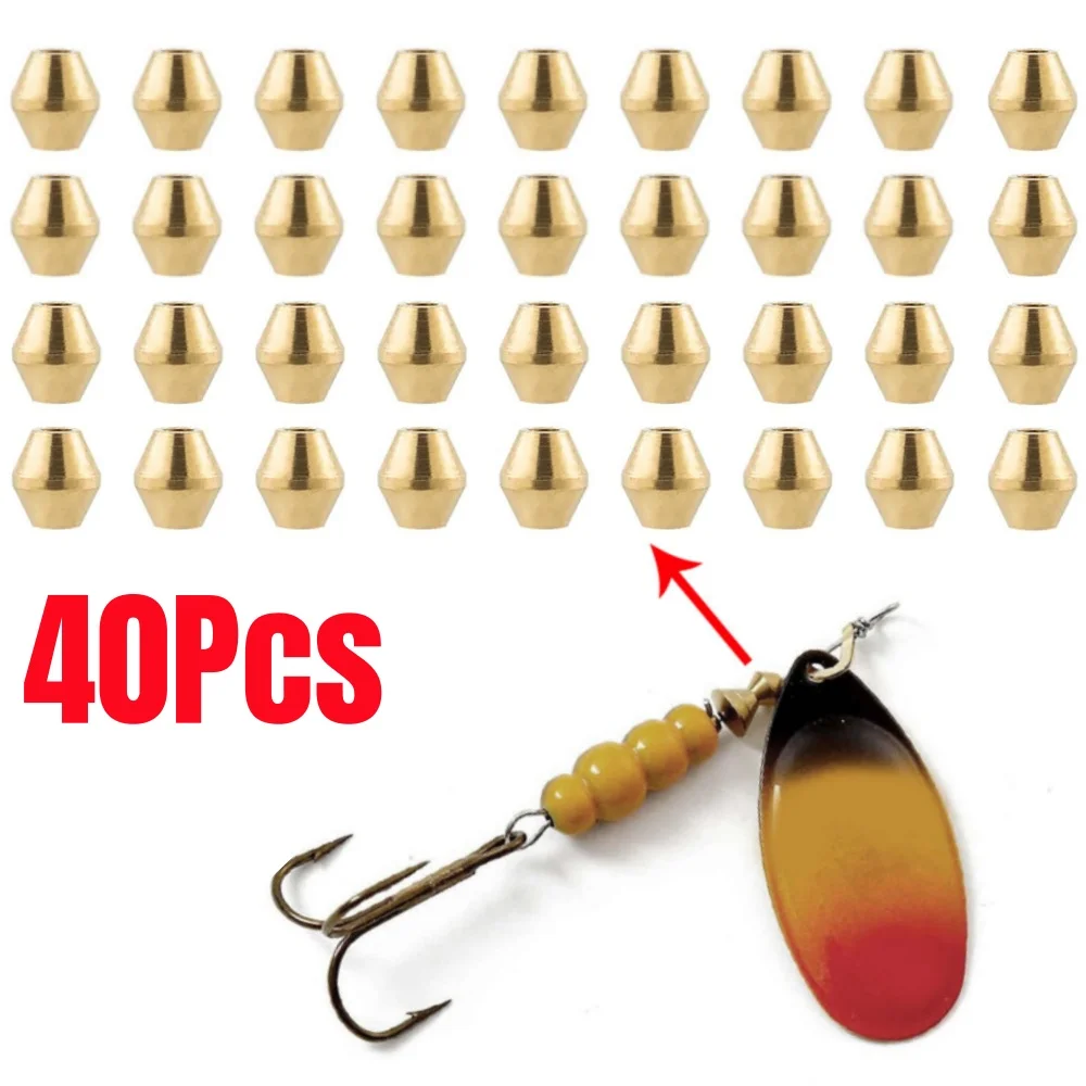 40개 DIY 루어 황동 낚시 구슬, 인라인 스피너 테 - Fishing Lure Spinner 리뷰 및 가격