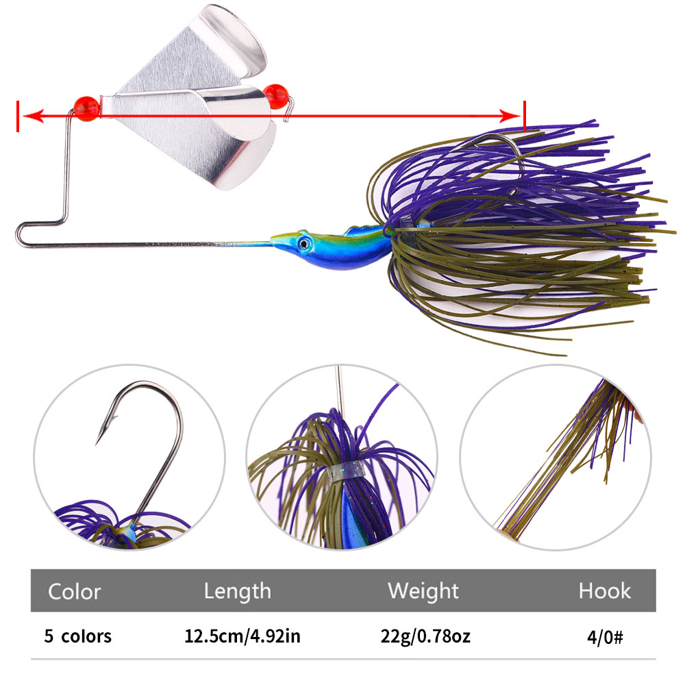 22g 버즈베이트 낚시 루어, 프로펠러 블레이드 실리콘 - Fishing Lure Blade Bait 리뷰 및 가격