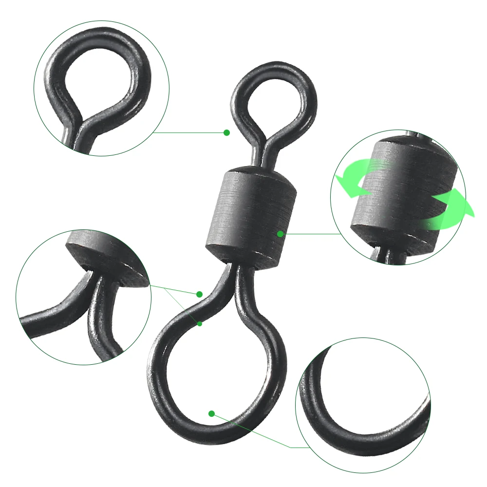 100개입 잉어 낚시 스위벨 빅아이 롤링 스위벨 무광  - Fishing Lure Accessories 리뷰 및 가격