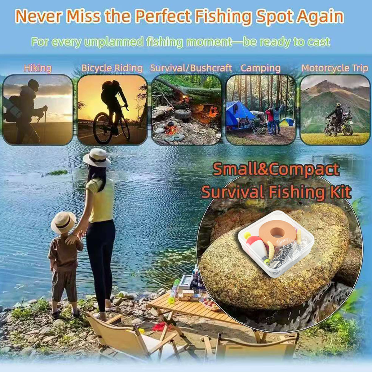 휴대용 비상 낚시 장비 세트, 휴대용 야외 비상 낚시  - Fishing Lure Making Kit 리뷰 및 가격