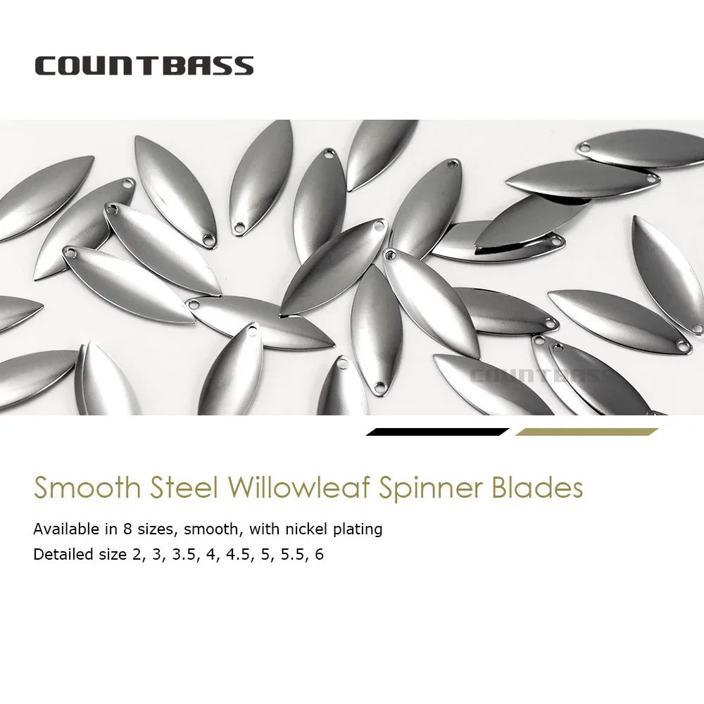 Countbass 50pcs 크기 1-6 니켈 강철 버 - Fishing Lure Blade Bait 리뷰 및 가격