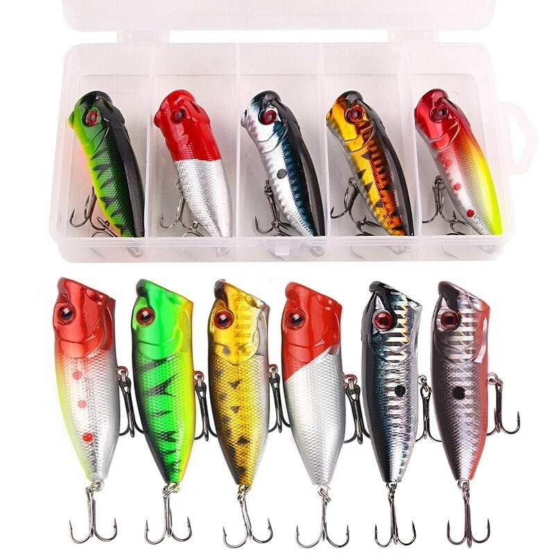6개입 6색상（opp 봉투）/5개입 5색상（상자 포함） - Fishing Lure Topwater 리뷰 및 가격