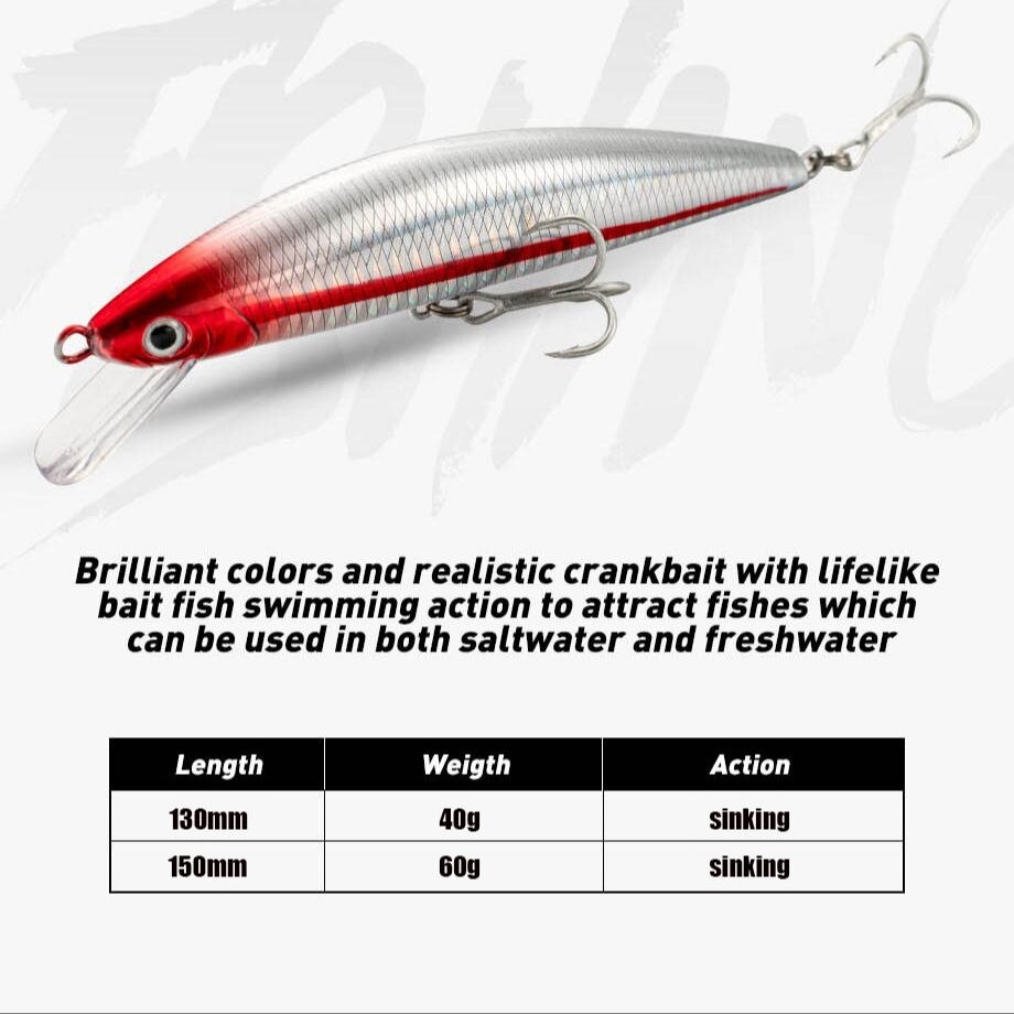 싱킹 미노우 무게추 시스템 낚시 루어, 하드 루어 페스 - Fishing Lure Jerkbait 리뷰 및 가격