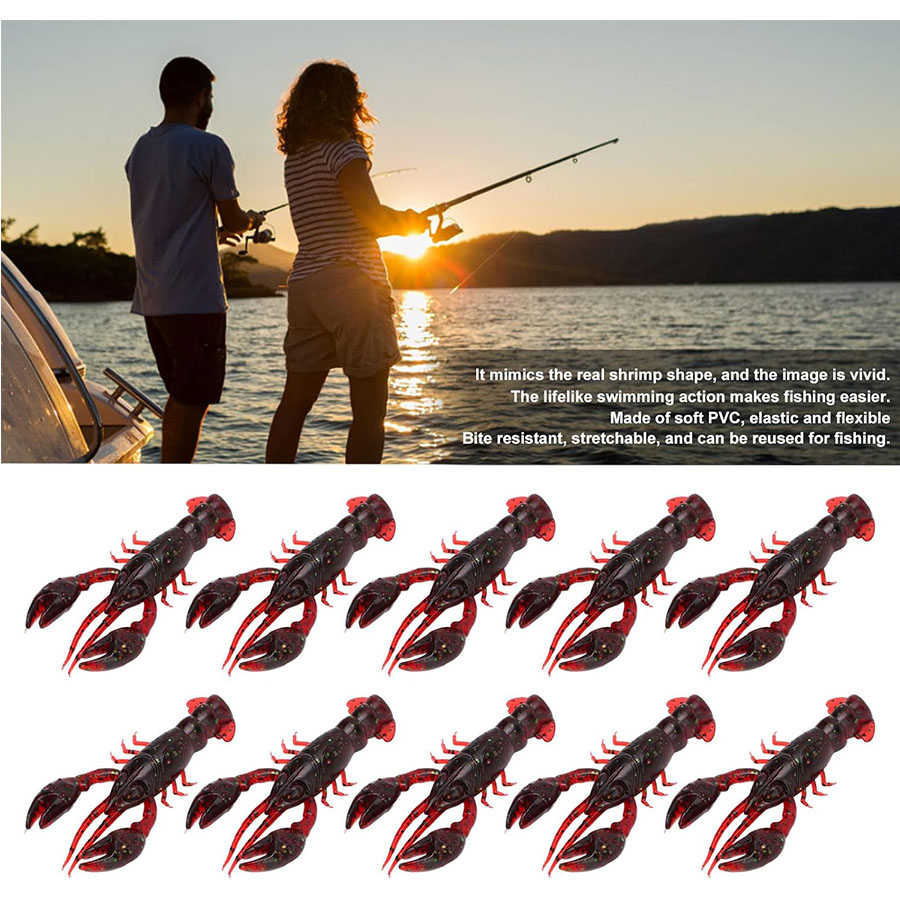 20pcs 가재 인공 미끼 새우 랍스터 클로 루어베이스 - Fishing Lure Swimbait 리뷰 및 가격