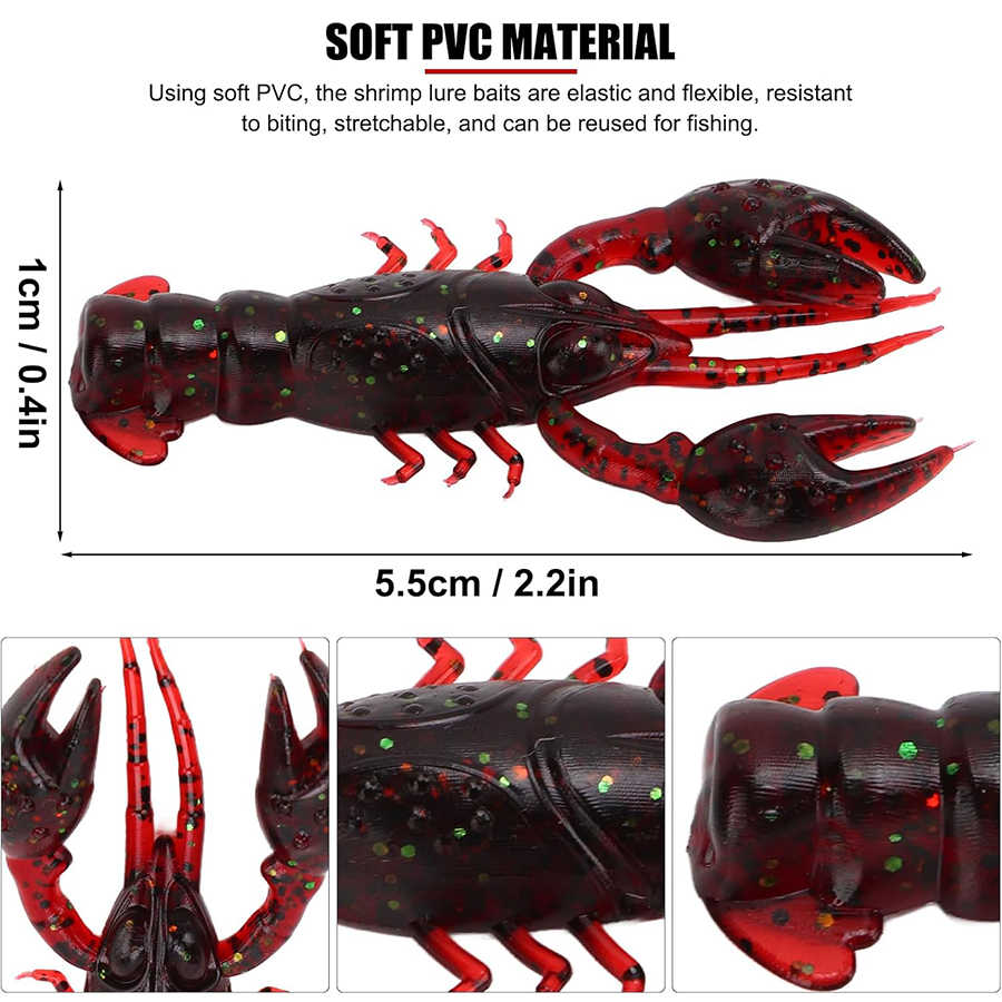 20pcs 가재 인공 미끼 새우 랍스터 클로 루어베이스 - Fishing Lure Swimbait 리뷰 및 가격