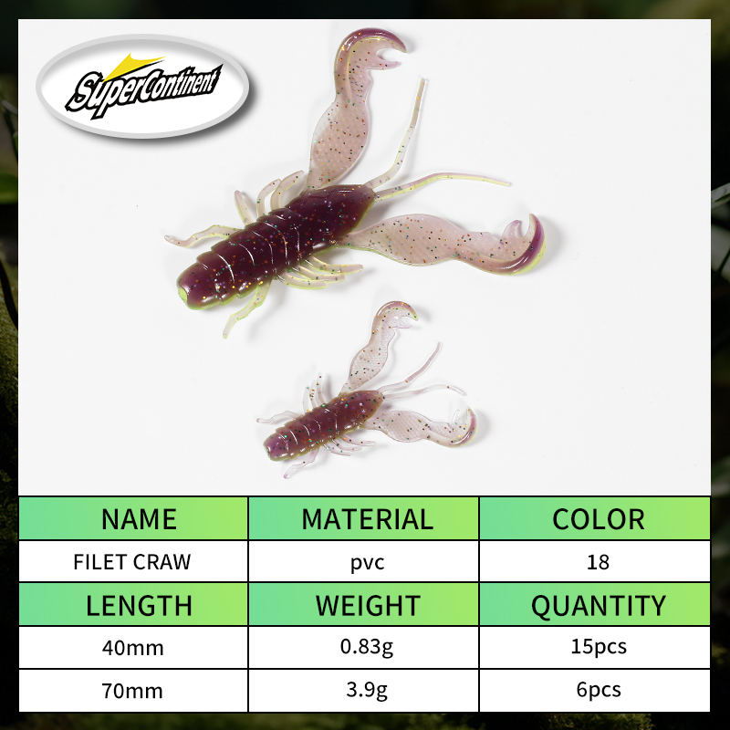 2023 슈퍼 대륙 필렛 크로우 미끼 퍼치 미끼 소프트 - Fishing Lure Soft Plastic 리뷰 및 가격