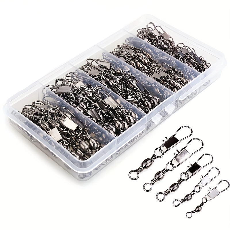 50/200개 배럴 스냅 스위블 낚시 액세서리, 볼 베 - Fishing Lure Accessories 리뷰 및 가격