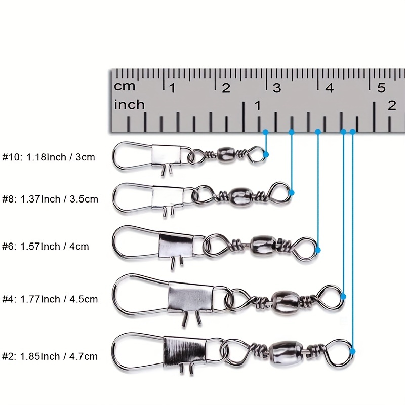 50/200개 배럴 스냅 스위블 낚시 액세서리, 볼 베 - Fishing Lure Accessories 리뷰 및 가격